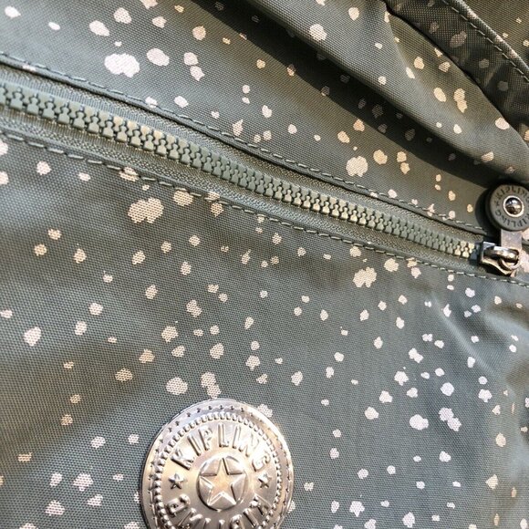 brand new Kipling reduced Large 44cm 15" Laptop  Seoul Backpack snowflake green - Picture 5 of 12